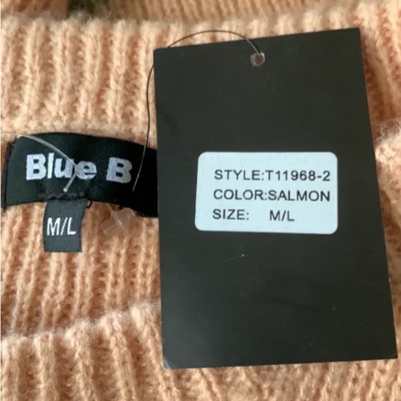 Blue B Collection Crew Neck Leopard Sweater Oversized Wool Blend Women's M/L - Picture 10 of 12